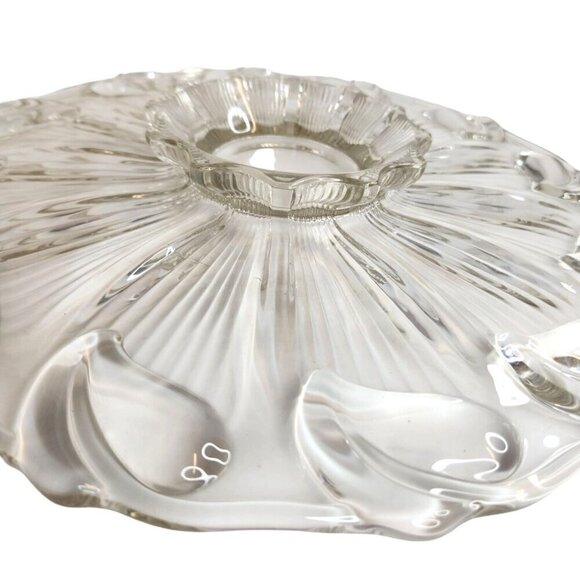 Serving Tray, Clear Glass, Footed, Raised 1 inch  13.5 inch Clear   Glass Clear - Picture 11 of 11